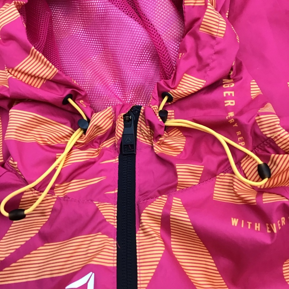 Reebok Pink Orange Windbreaker Jacket - Picture 11 of 15